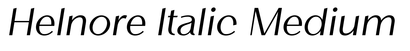 Helnore Italic Medium